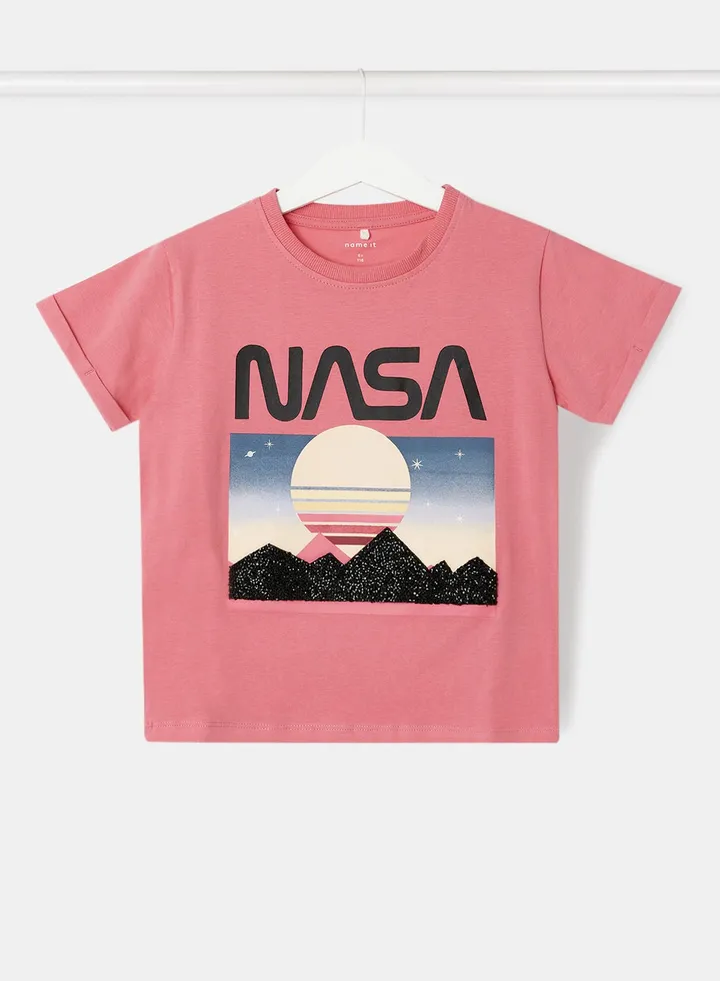 Girls NASA Crew Neck T-Shirt