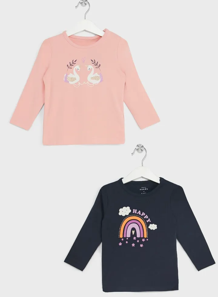 Kids 2 Pack Printed Top