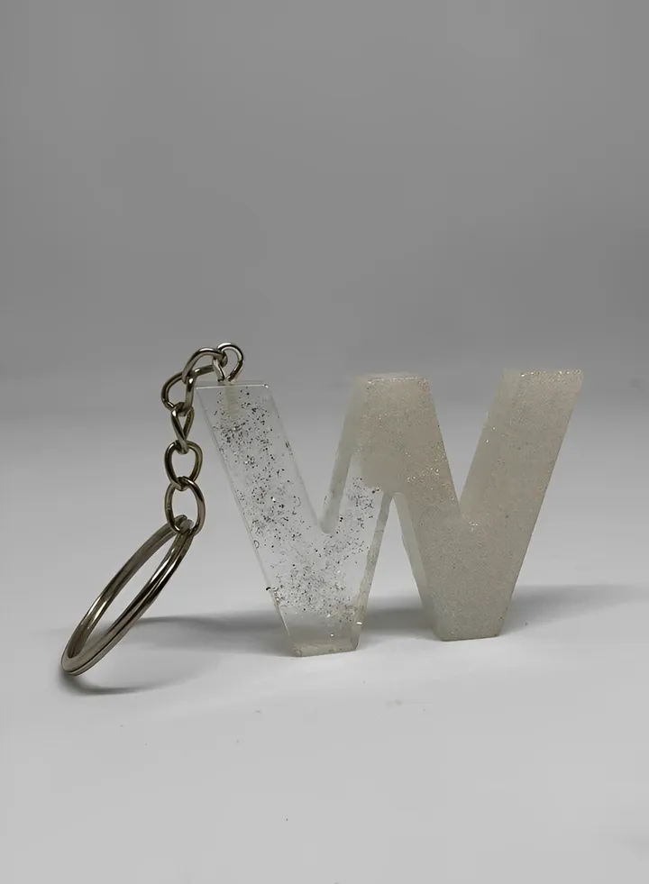 Alphabet Letter Keychain- Letter (W)