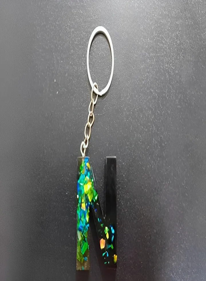 Alphabet Letter Keychain- Letter (N)