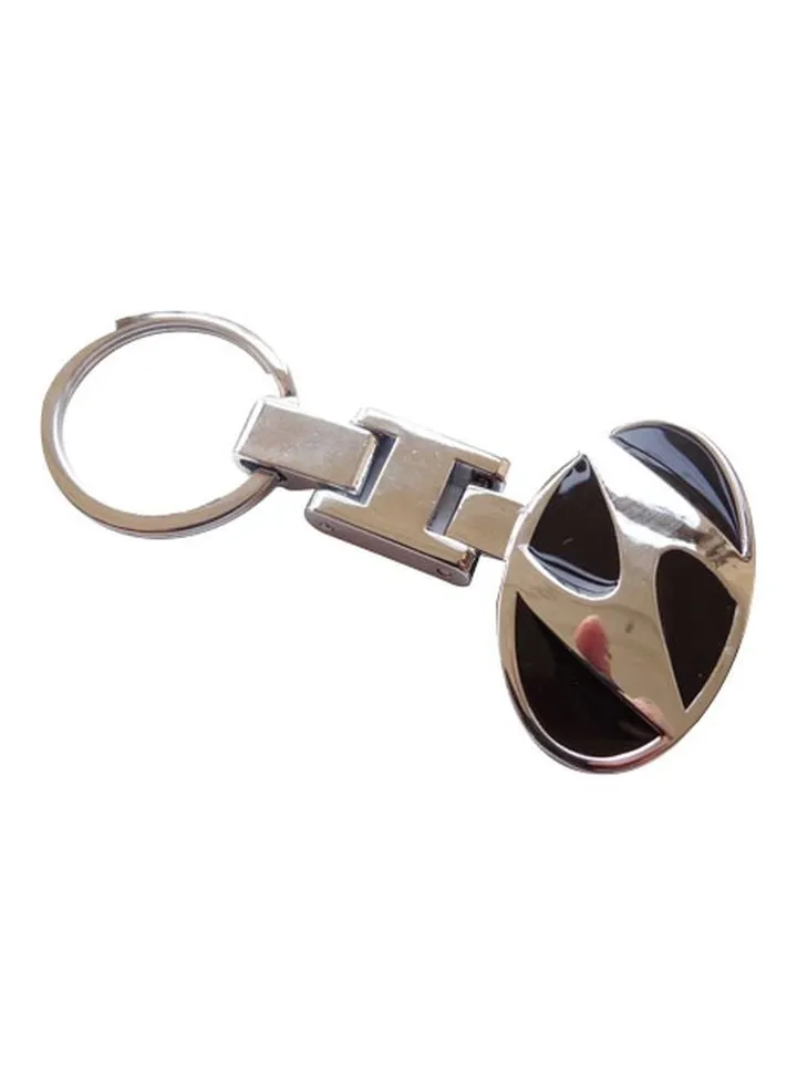 Hyundai Logo Key Chain Silver/Black