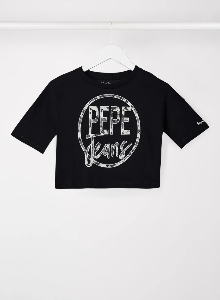 Kids/Teen Soraya Oversized Crop T-Shirt Black