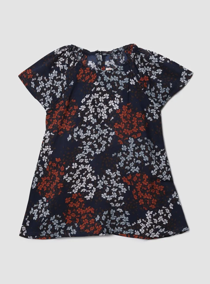 Casual Floral Printed Top Aop Animal