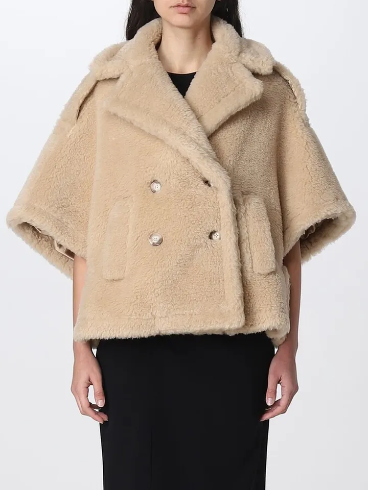 Max Mara wool and silk blend cape
