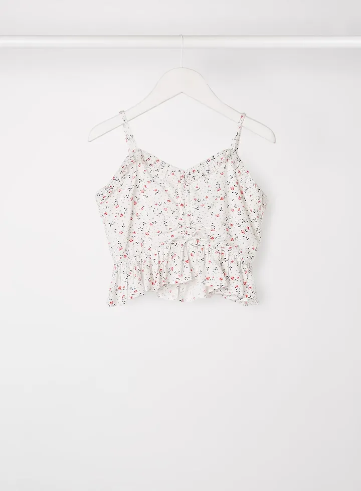 Kids/Teen Ditsy Ruffle Top Multicolor