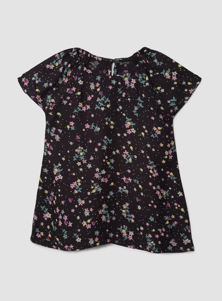 Casual Floral Printed Top Aop Dino