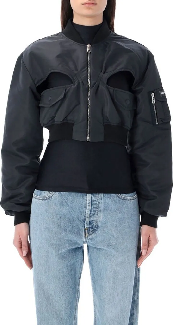Coperni Cut-Out Cropped Bomber Jacket