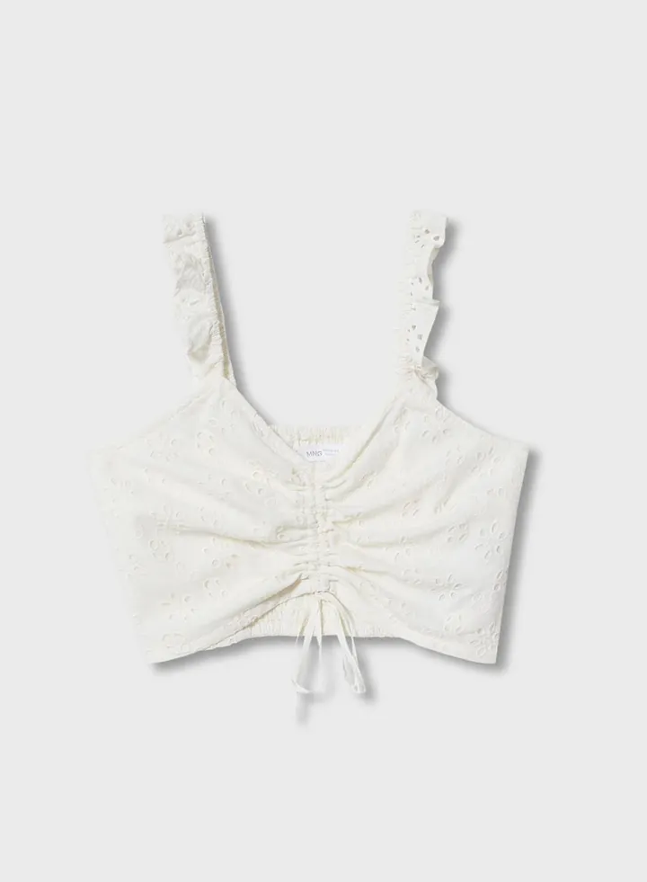 Kids Floral Embroidery Top