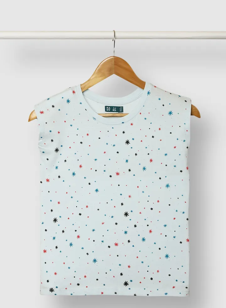 Girls Long lasting Printed Cool T-Shirt Green / Red / Black