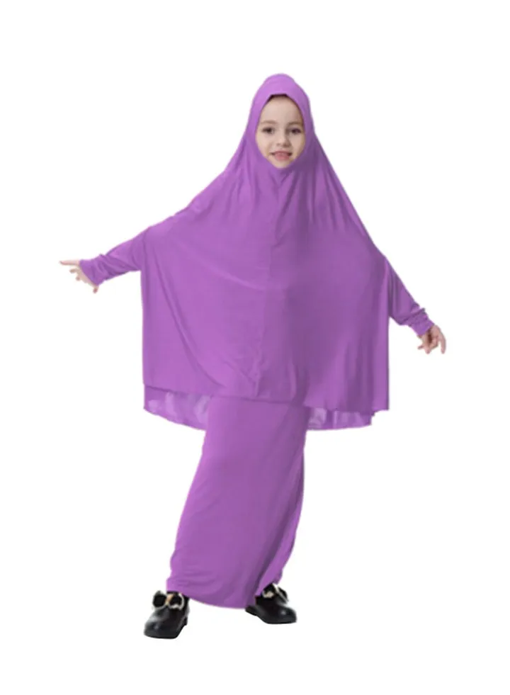 Long Sleeve Abaya Light Purple