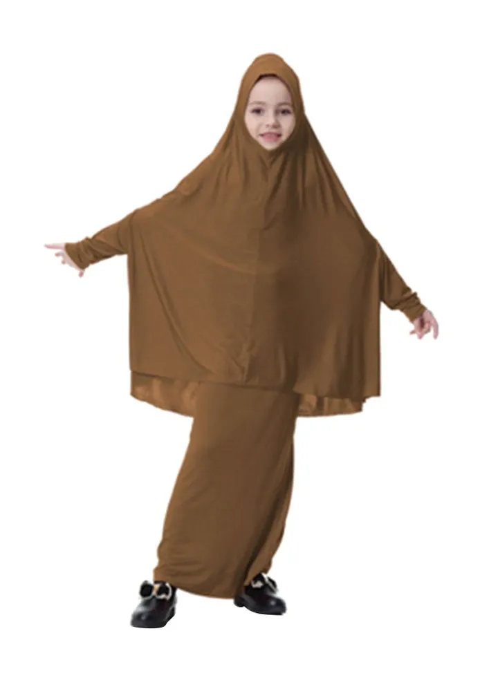 Long Sleeve Abaya Brown