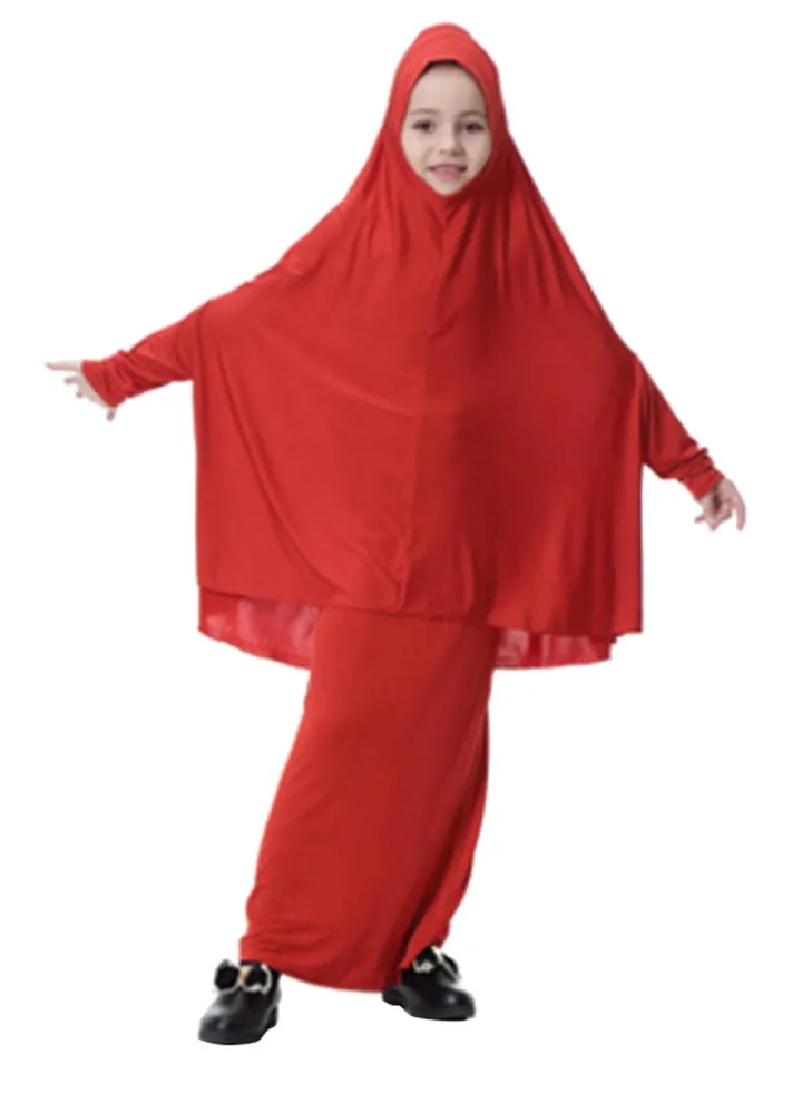 Long Sleeve Abaya Red