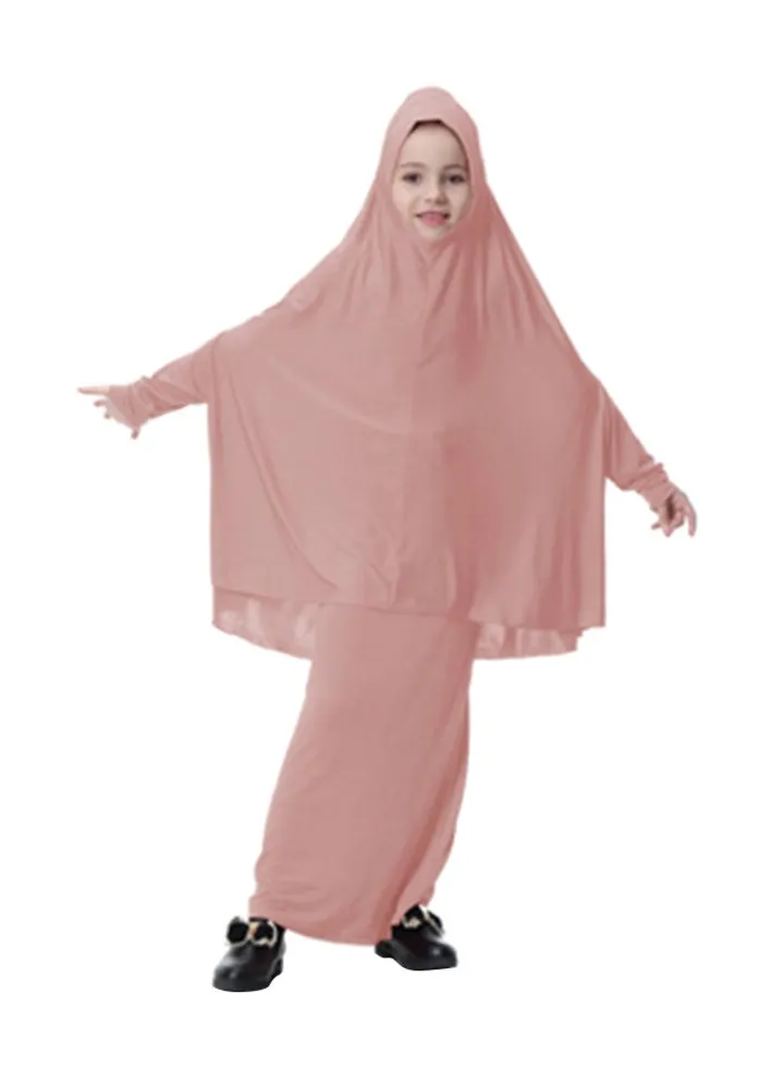 Long Sleeve Abaya Pink
