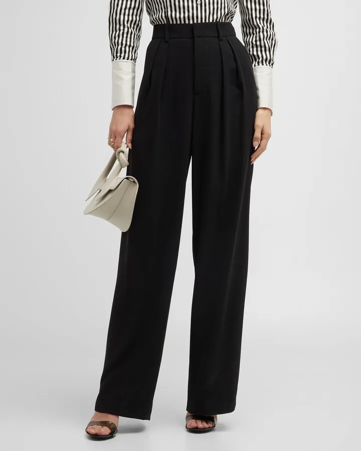 Pompey High-Waisted Pleated Pants