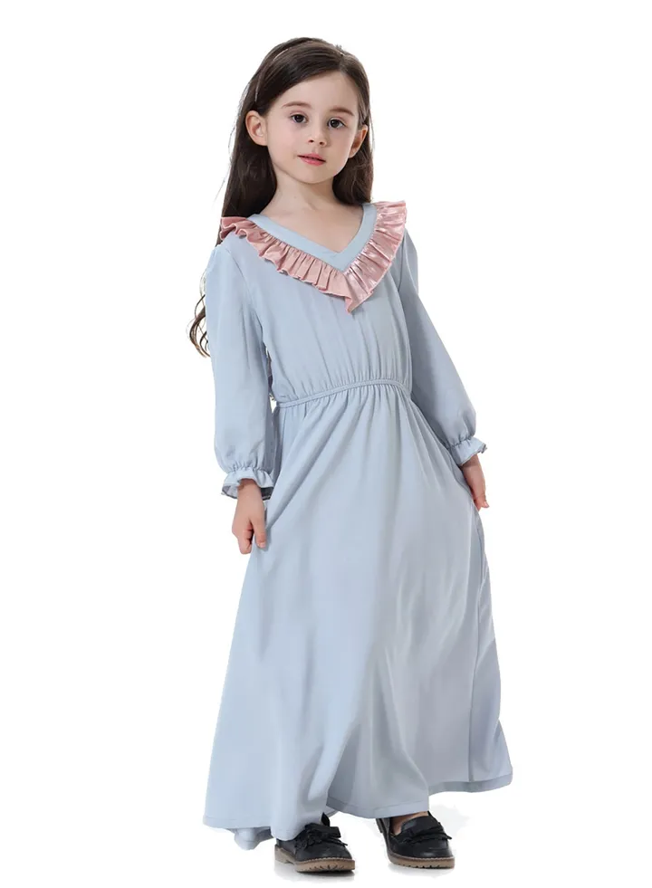 Abaya Maxi Dress Sky Blue