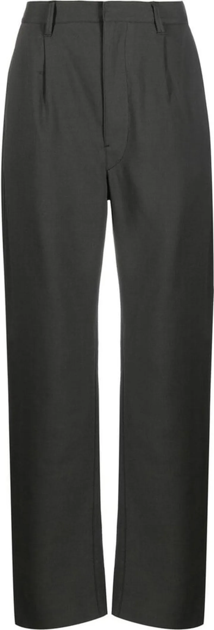 Straight-Leg Cotton-Blend Trousers
