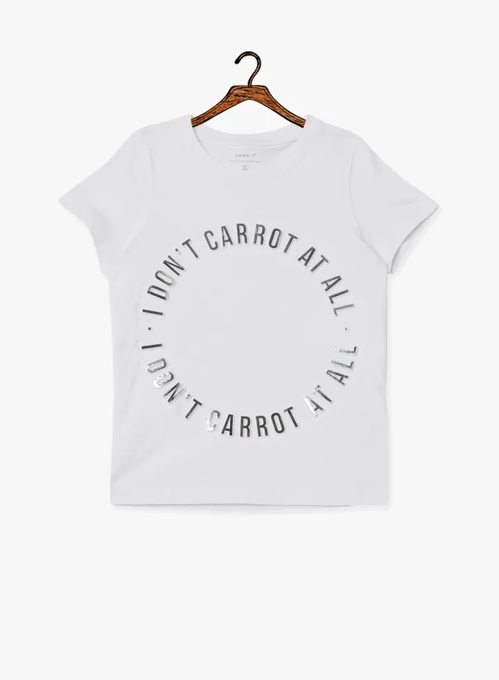 Kids Text T-Shirt White
