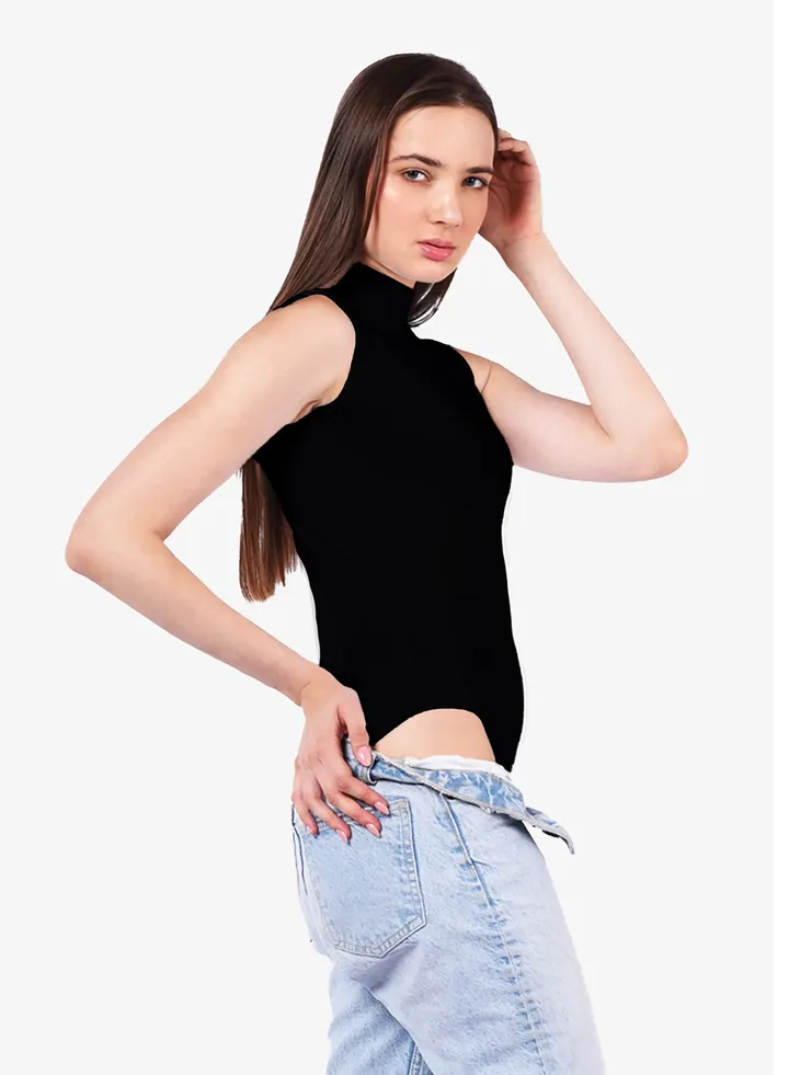 Comodo highneck full cut bodysuit egyptian cotton 100%