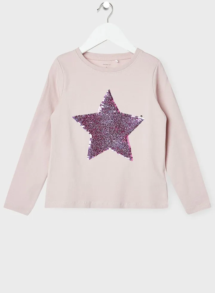 Kids Sequin Star T-Shirt