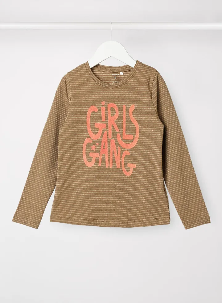 Kids/Teen Striped T-Shirt Brown