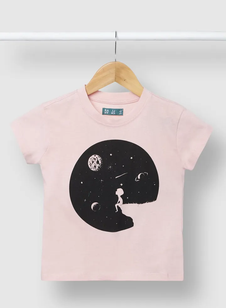 Girls Comfortable Smart Stylish Casual T-Shirt Pink