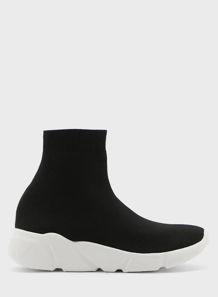 High Top Pull On Sneakers