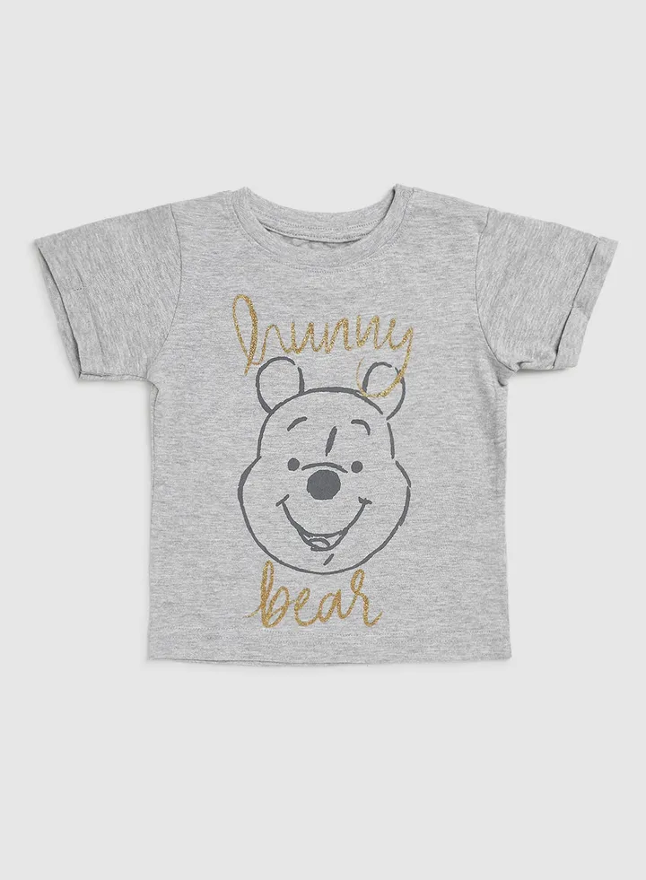 Casual Disney Graphic T-Shirt Grey Melange