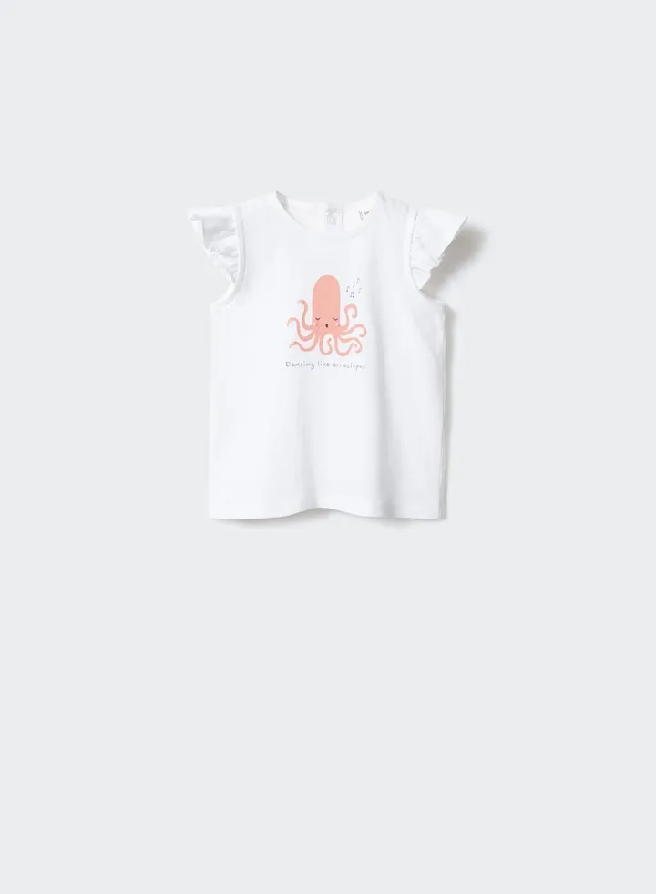 Infant Octopus Print T-Shirt