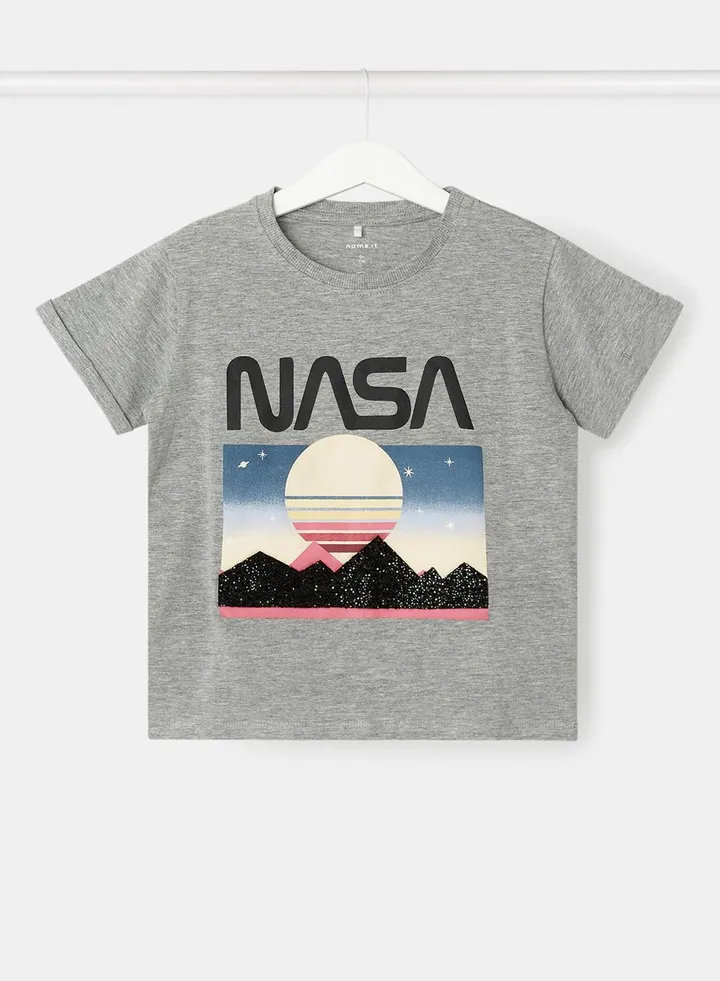 Girls NASA Crew Neck T-Shirt