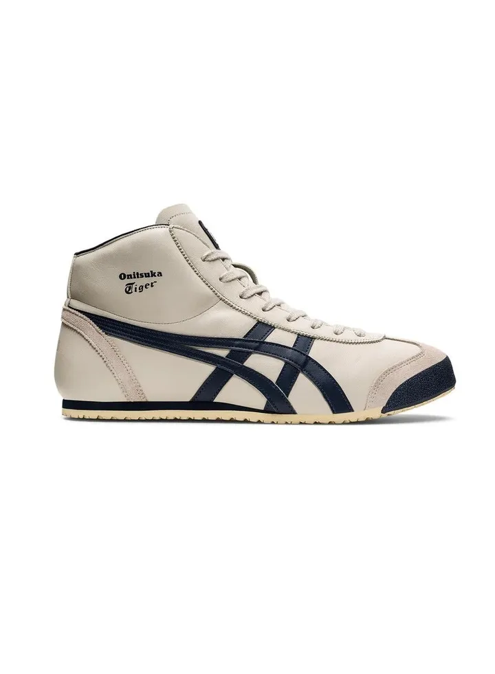 Mexico Mid Runner High Top Sneakers Beige/Dark Blue