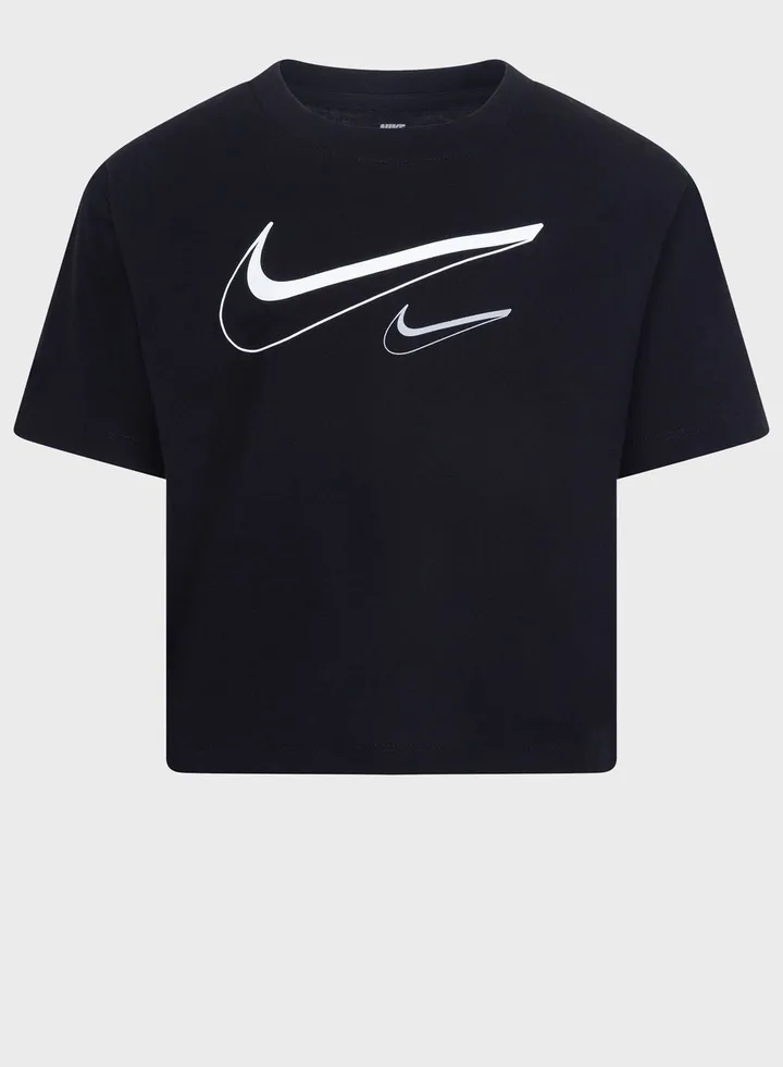 Kids Swoosh Logo Boxy T-Shirt