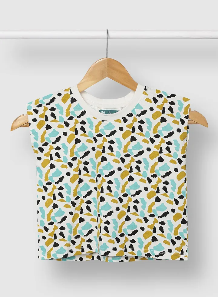 Girls Printed Casual Cotton Cool T-Shirt Green