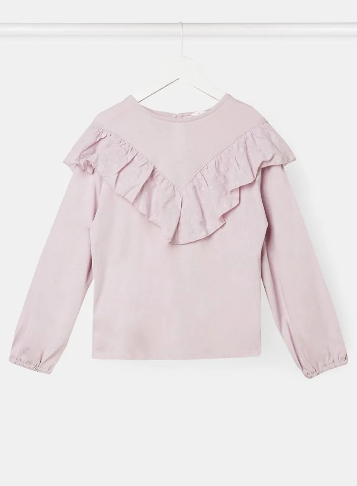 Kids Ruffle Long Sleeve T-Shirt
