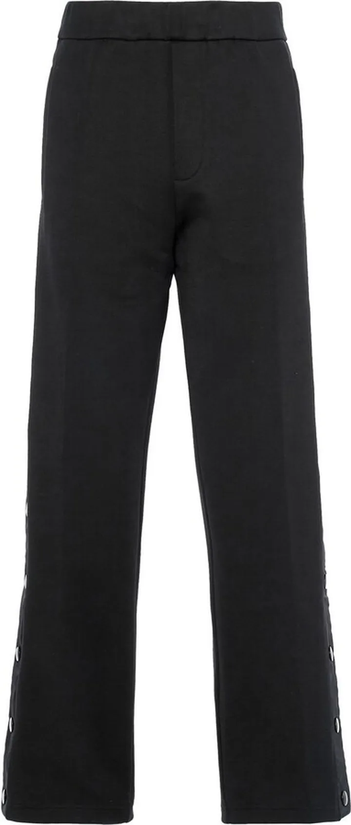 Straight-Leg Press Stud Cotton Trousers