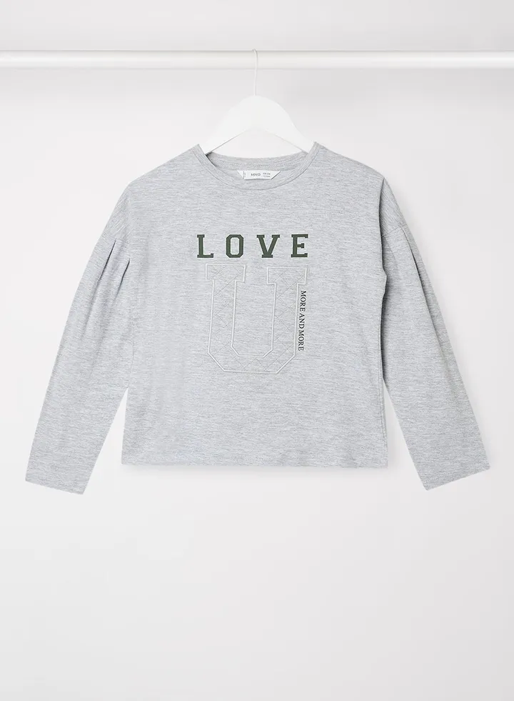 Girls Slogan Print T-Shirt