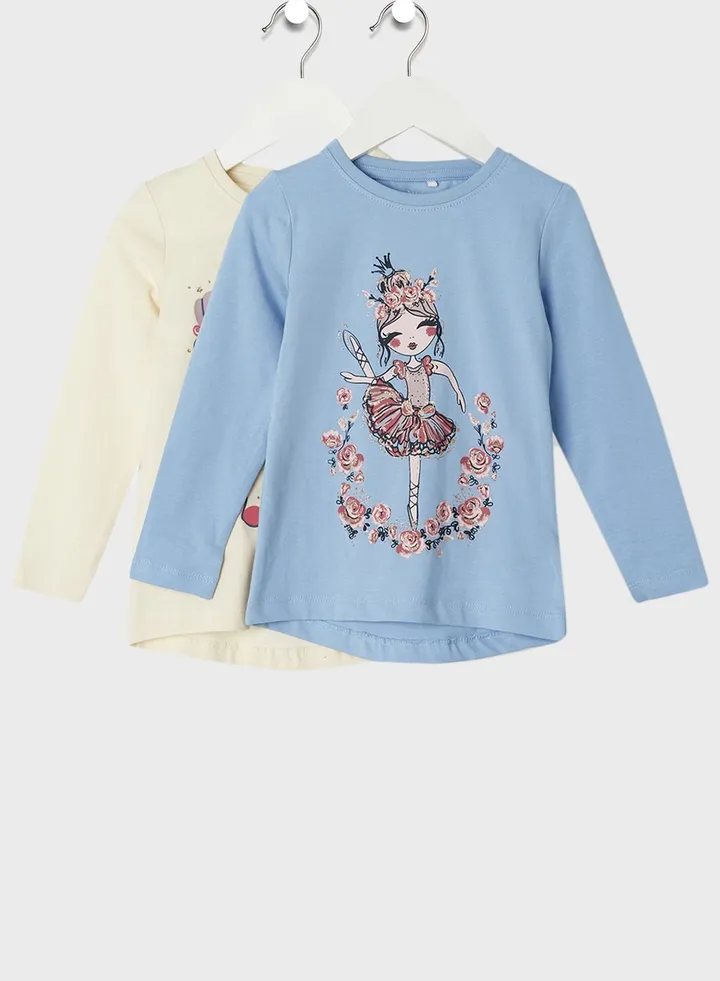 Kids 2 Pack Fairy Print Top