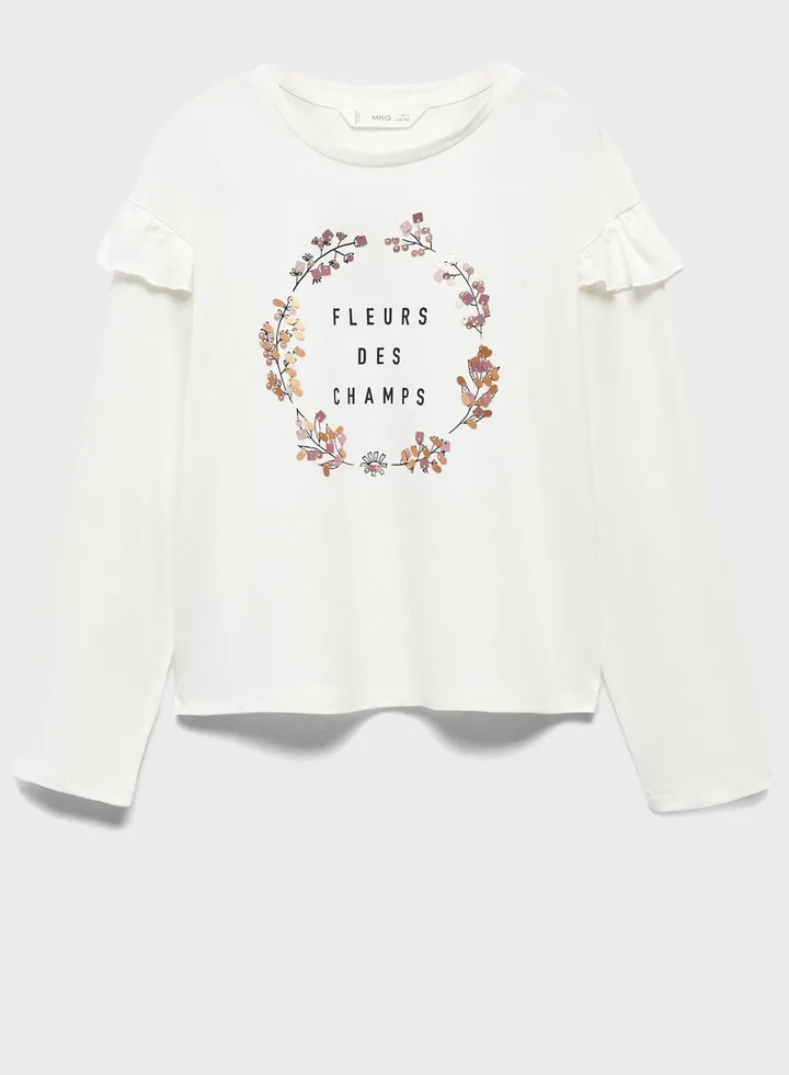 Kids Fleurs Crew Neck T-Shirt