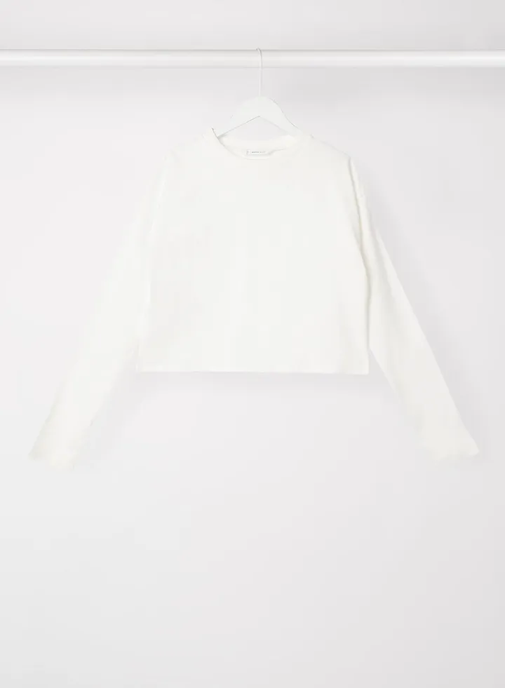 Girls Long Sleeve Crop Top