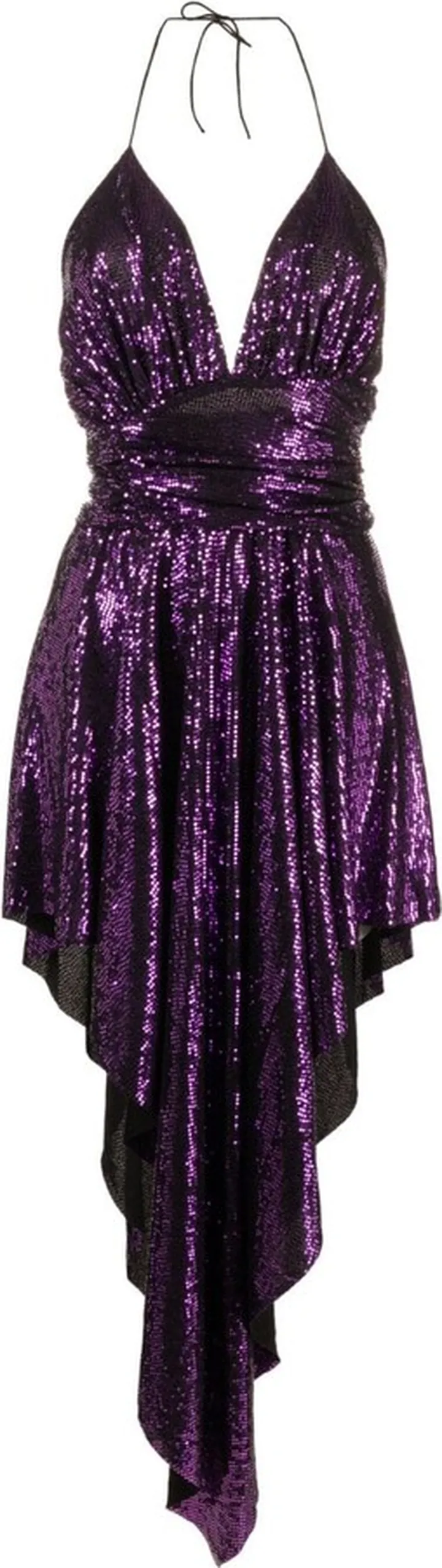 Sequin-Embellished Asymmetric Dress
