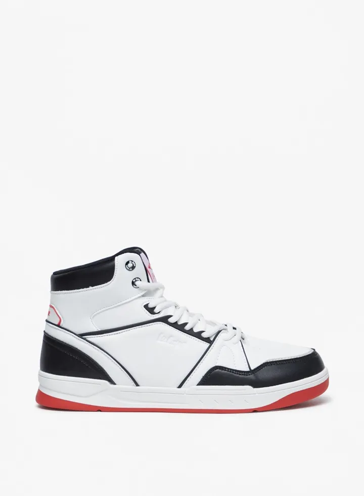 Men's Paneled High Top Lace Up Casual Sneakers