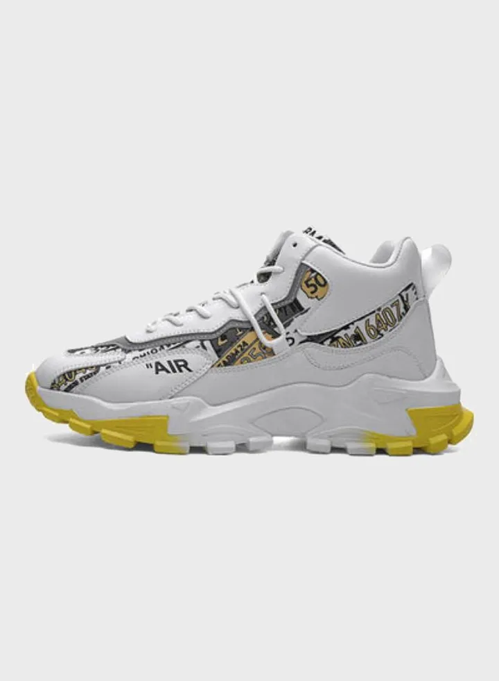 Trend Increase High Top Sneakers White/Grey/Yellow