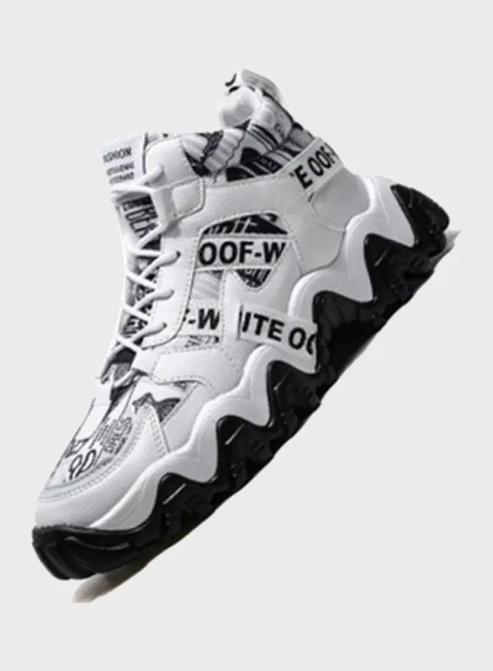 Autumn New Ins High Top Sneakers White/Black