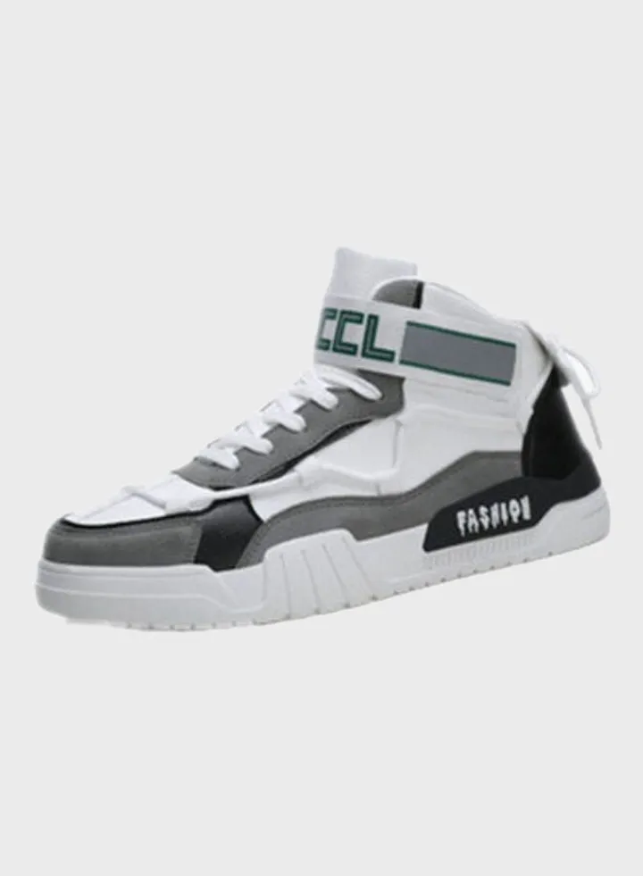 Autumn High Top Sneakers White/Black/Grey
