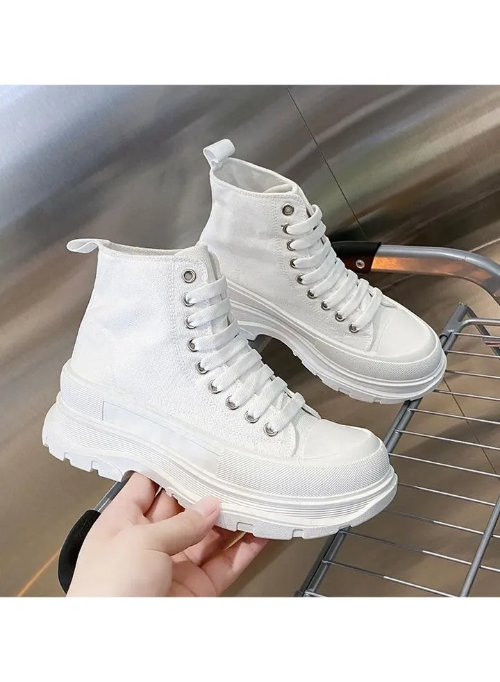 New Thick Soled Canvas Shoes Female Couple Style Casual Shoes Fashion Men's And Women's Tide Shoes