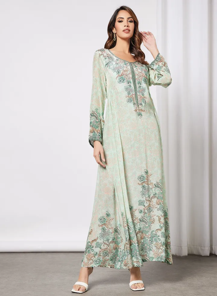 Floral Print Jalabiya