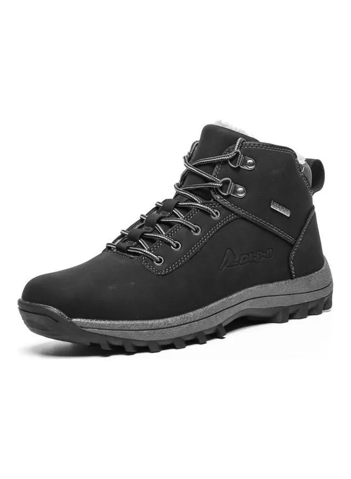 Lace-Up High Top Sneakers Black