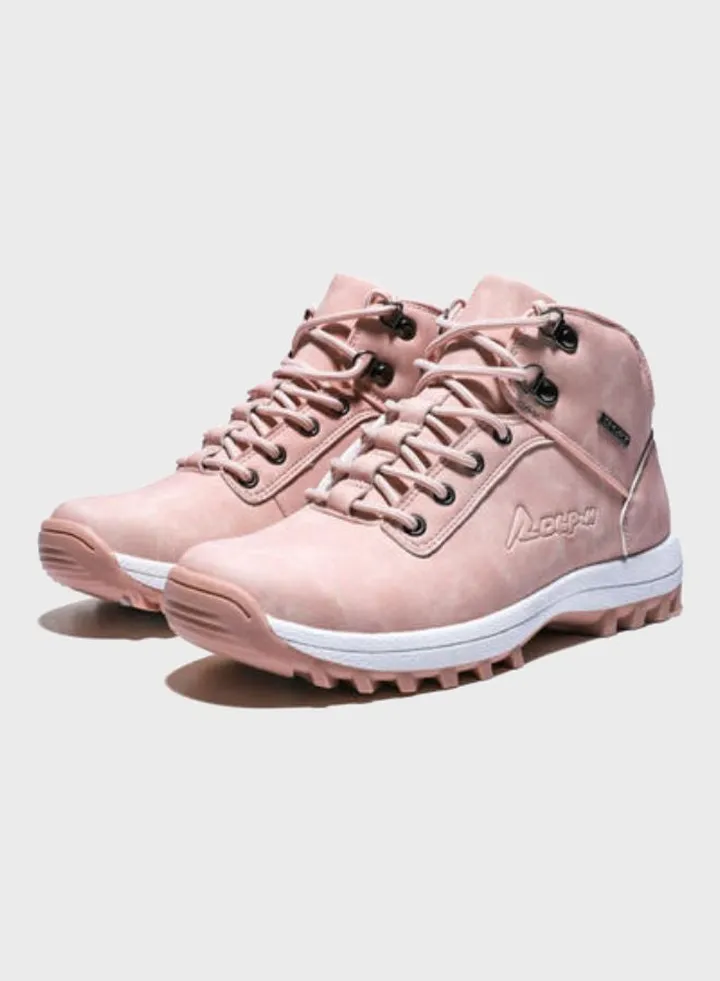 Lace-Up High Top Sneakers Pink