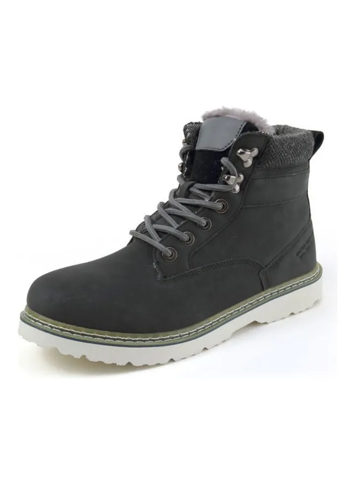 High Top Lace-Up Sneakers Black