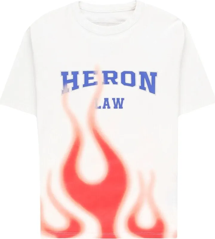 flame-print logo-print T-shirt