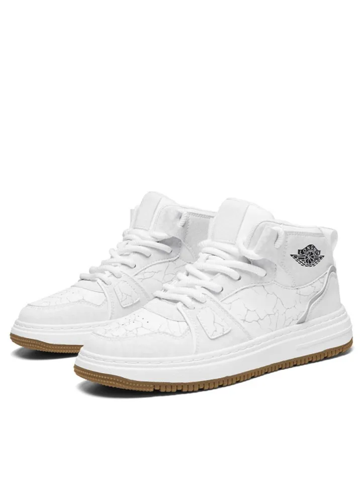High top board shoes, men's small white trendy shoes, new thick soled high rise sports shoes, versatile sports and leisure shoes